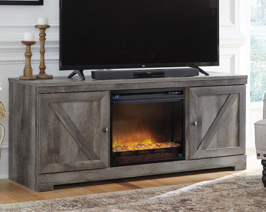 Mueble para TV Wynnlow de 63" con chimenea eléctrica
