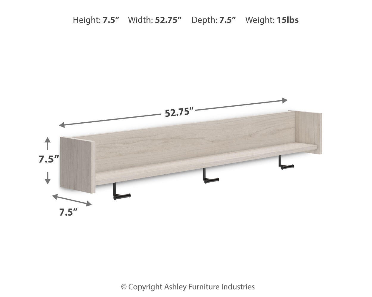 Perchero de pared con estante Socalle