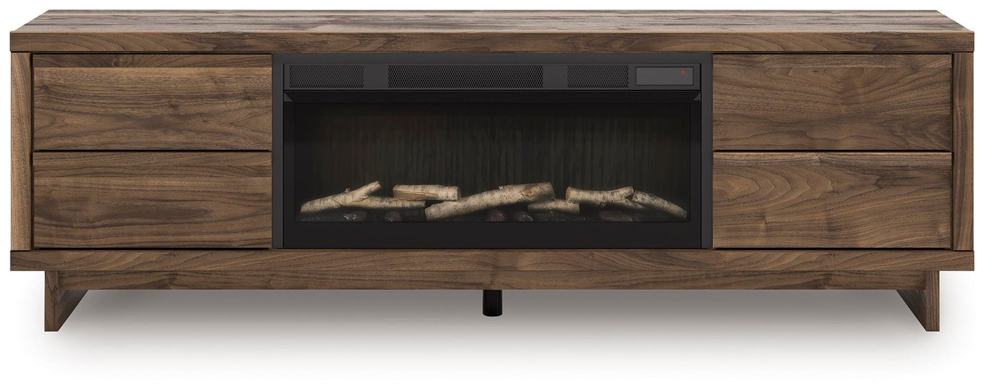 Mueble para TV Zadilyn de 72" con chimenea eléctrica