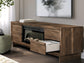 Mueble para TV Zadilyn de 72" con chimenea eléctrica