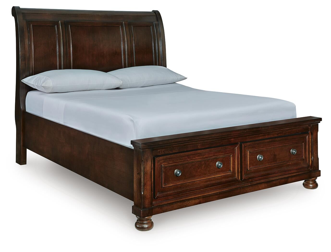 Cama tipo trineo Porter Queen con espacio de almacenamiento