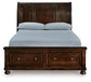 Cama tipo trineo Porter Queen con espacio de almacenamiento
