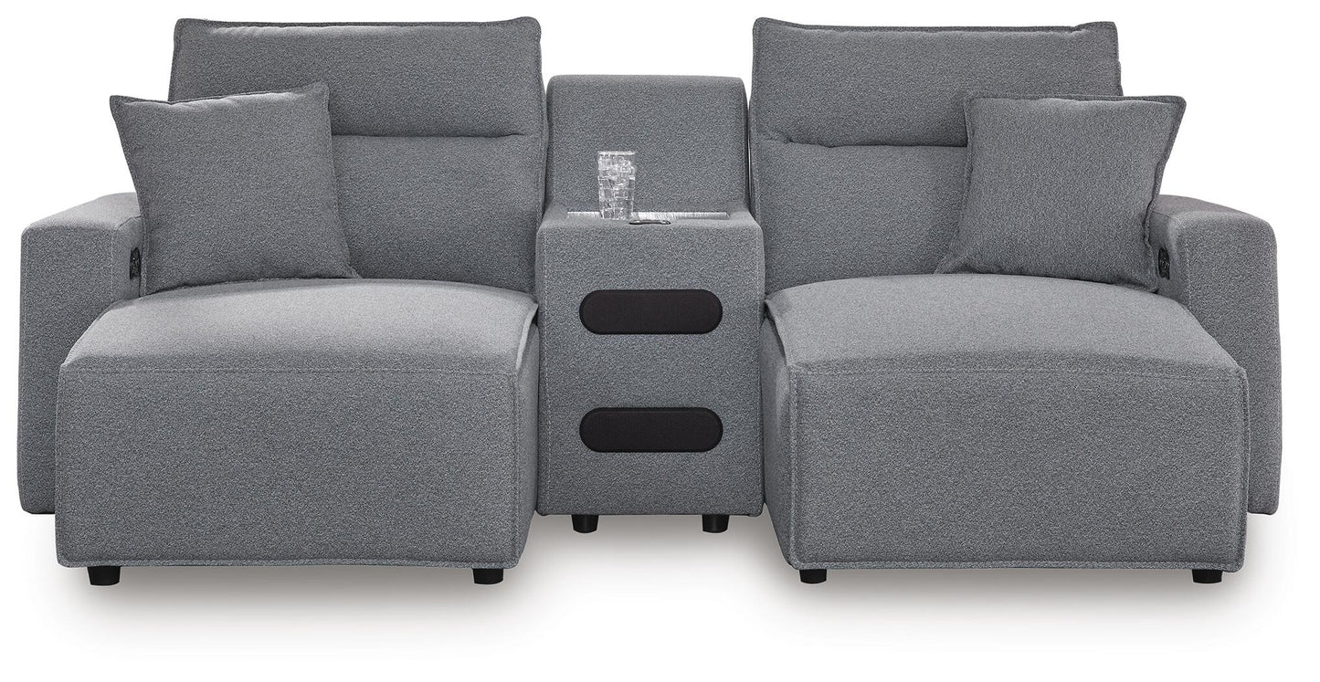 Seccional reclinable eléctrico de 3 piezas ModMax II con chaise longue