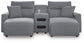 Seccional reclinable eléctrico de 3 piezas ModMax II con chaise longue