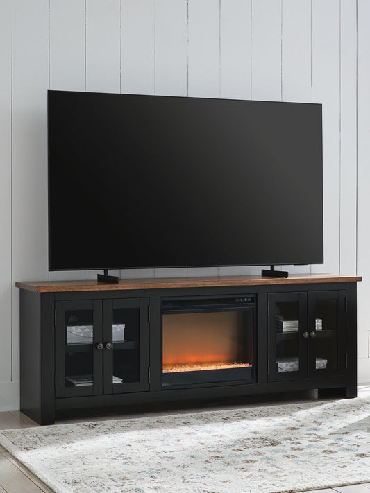 Mueble para TV Wildenauer de 76" con chimenea eléctrica