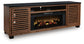 Mueble de TV Kallari de 84" con chimenea eléctrica