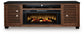 Mueble de TV Kallari de 84" con chimenea eléctrica
