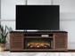 Mueble de TV Kallari de 84" con chimenea eléctrica