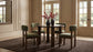Faulkner 48-inch Round Wood Dining Table Brown Oak