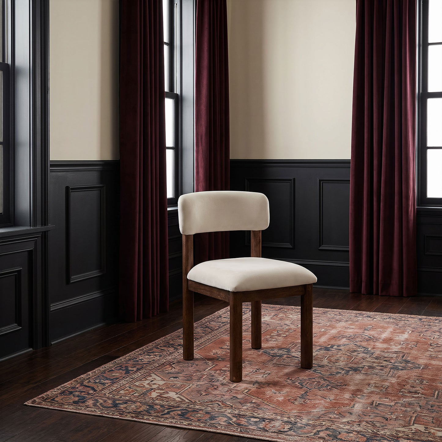 Faulkner Upholstered Dining Side Chair Cream (Set of 2)