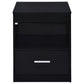 Fabre 1-drawer Extendable Top Nightstand Bedside Table Black Ash