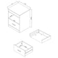 Fabre 1-drawer Extendable Top Nightstand Bedside Table Mango