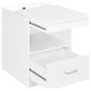 Fabre 1-drawer Extendable Top Nightstand Bedside Table White High Gloss