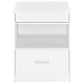 Fabre 1-drawer Extendable Top Nightstand Bedside Table White High Gloss