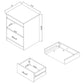 Fabre 1-drawer Extendable Top Nightstand Bedside Table White High Gloss