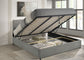 Reeves Upholstered Eastern King Lift-Top Storage Platform Bed Grey