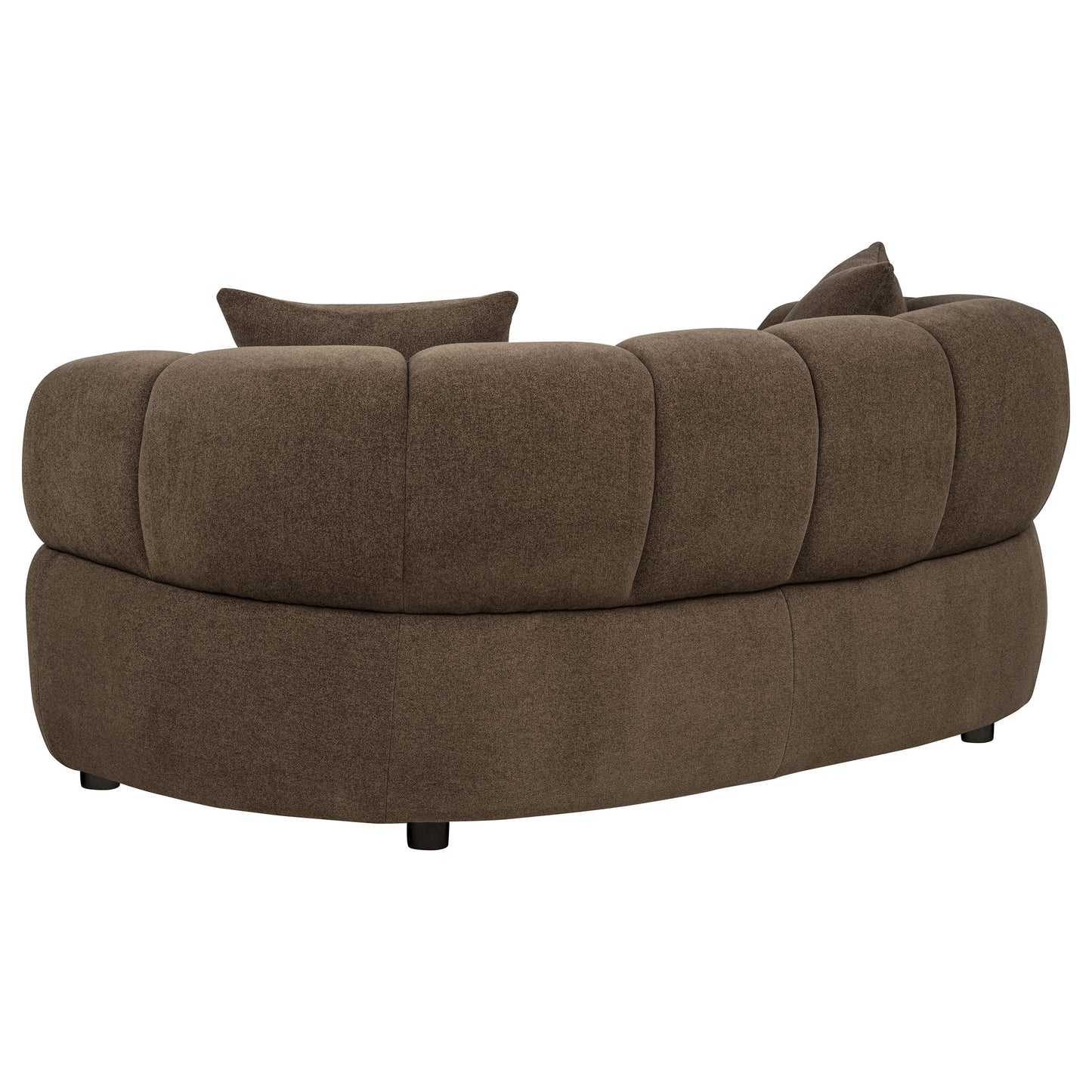 Casarin Fabric 2-Piece Channel-Back Sofa Set Brown