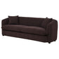 Delroy 3-Seat Stationary Sofa Aubergine Polyester Upholstery