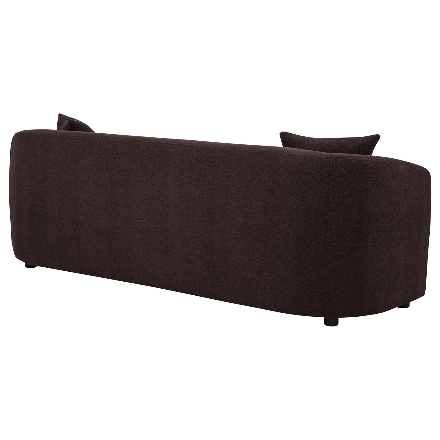 Delroy 3-Seat Stationary Sofa Aubergine Polyester Upholstery