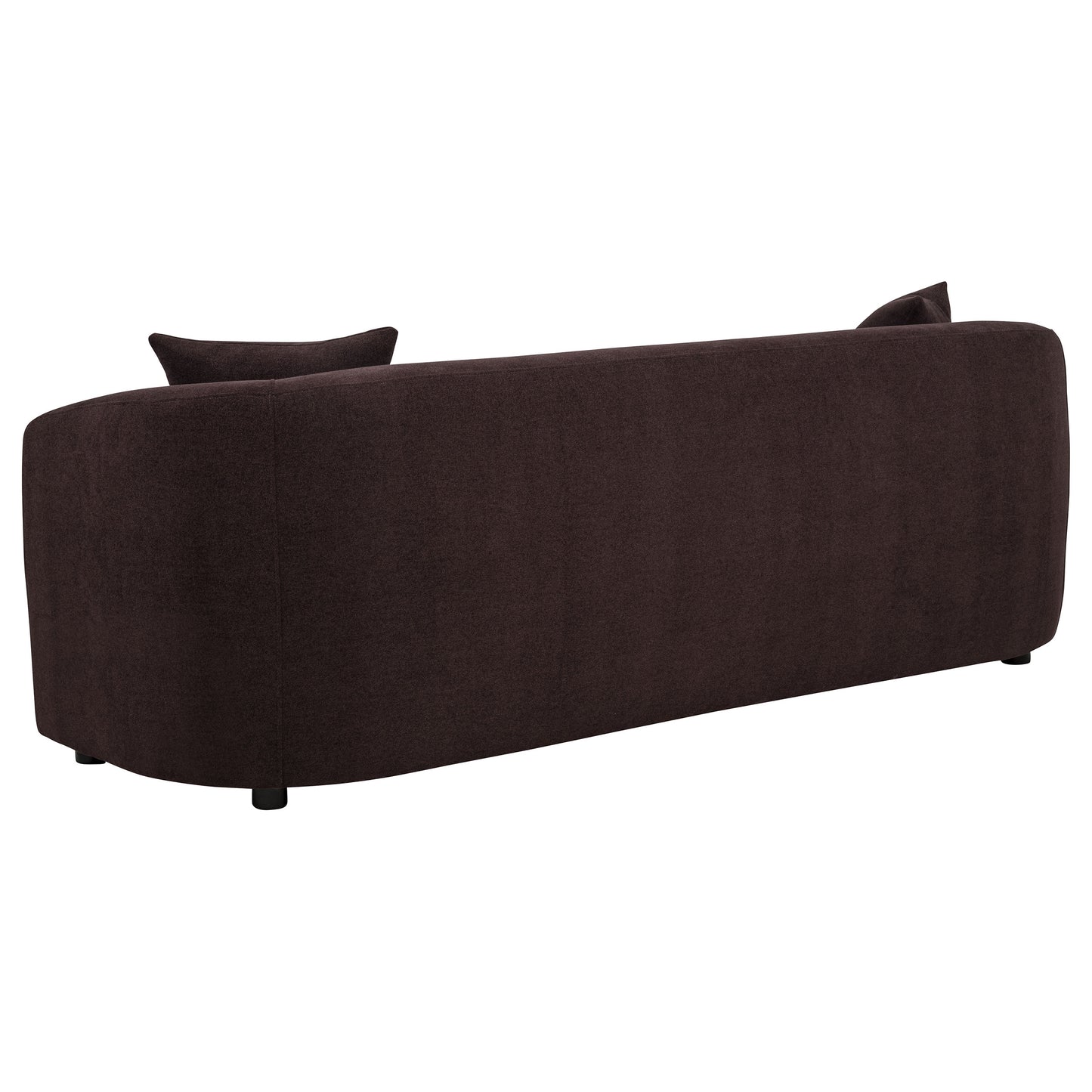 Delroy 3-Seat Stationary Sofa Aubergine Polyester Upholstery