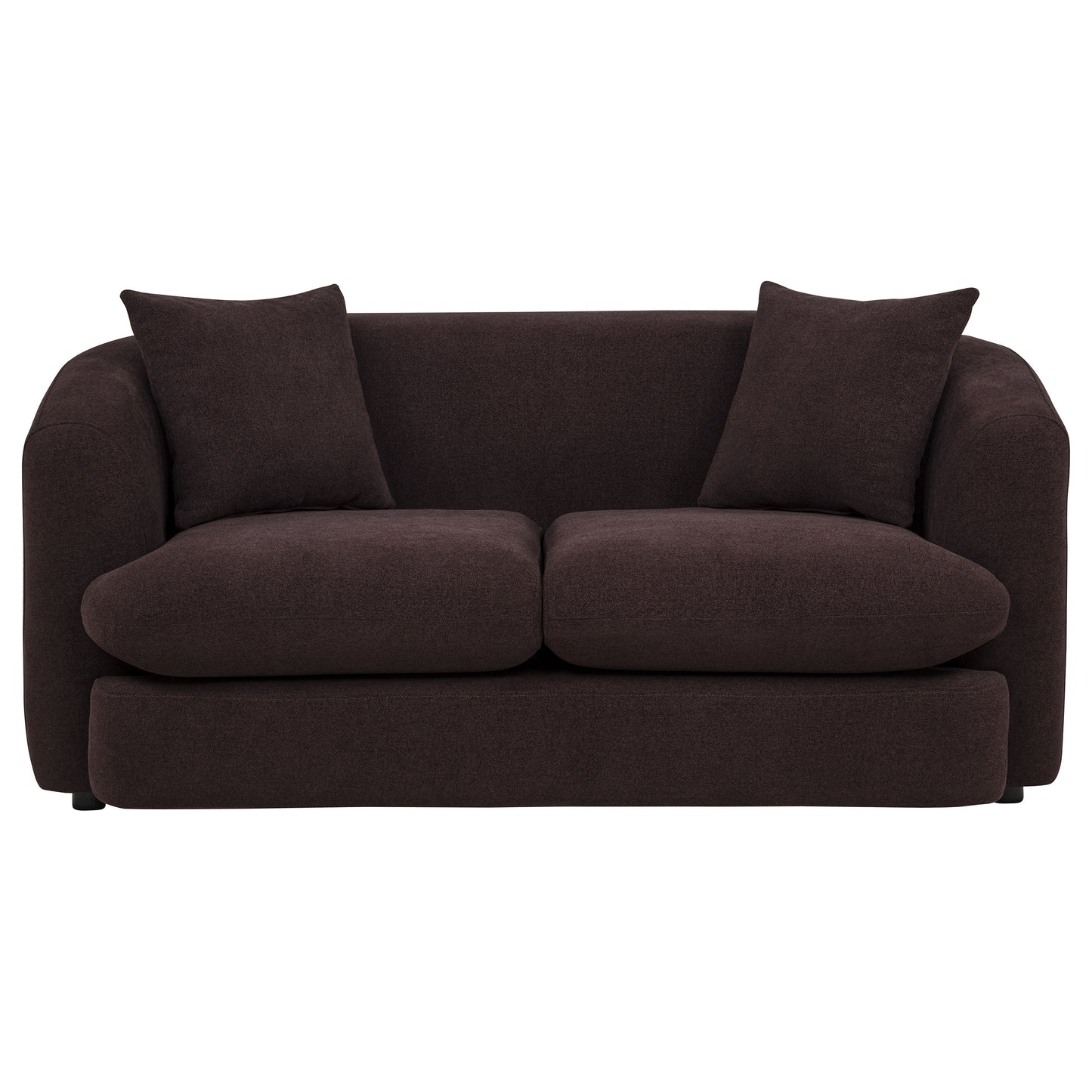 Delroy 2-Seat Stationary Loveseat Aubergine Polyester Upholstery