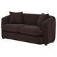 Delroy 2-Seat Stationary Loveseat Aubergine Polyester Upholstery