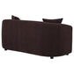 Delroy 2-Seat Stationary Loveseat Aubergine Polyester Upholstery