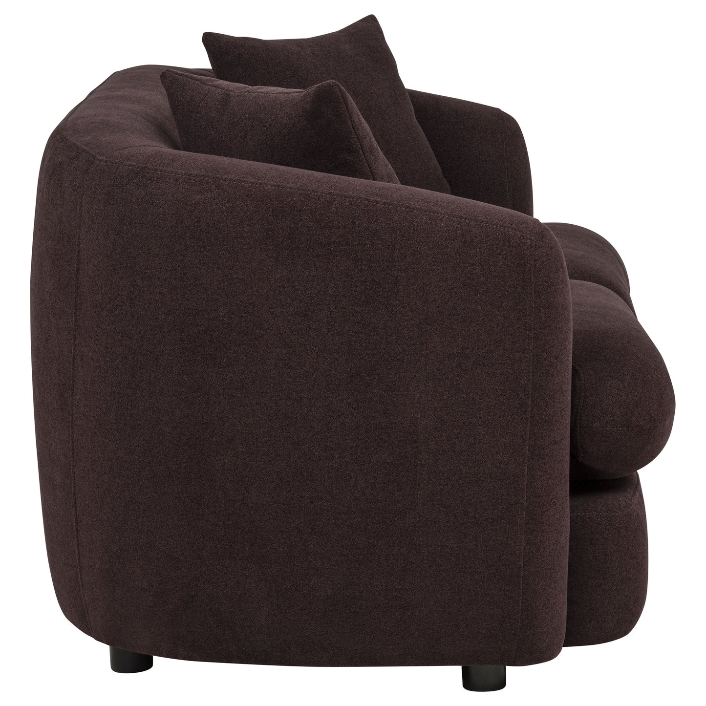 Delroy 2-Seat Stationary Loveseat Aubergine Polyester Upholstery