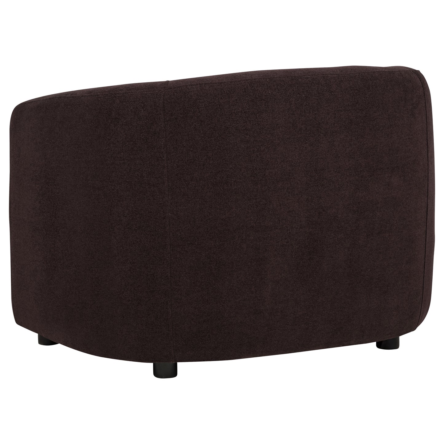 Delroy Stationary Accent Chair Aubergine Polyester Upholstery