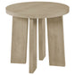 Strouse 2-Piece Round Coffee and End Table Set in Natural Oak
