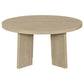 Strouse 2-Piece Round Coffee and End Table Set in Natural Oak