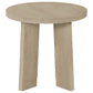 Strouse 3-Piece Round Coffee and End Table Set in Natural Oak