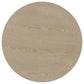 Strouse 3-Piece Round Coffee and End Table Set in Natural Oak