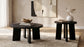 Strouse Contemporary Round Coffee Table in Black