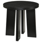 Strouse 2-Piece Round Coffee and End Table Set in Black