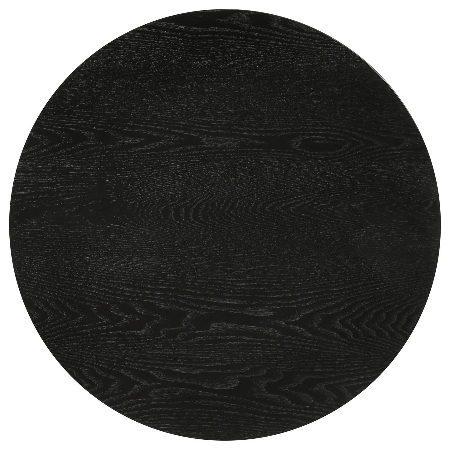 Strouse 2-Piece Round Coffee and End Table Set in Black