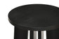 Strouse 2-Piece Round Coffee and End Table Set in Black