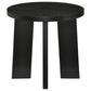 Strouse 3-Piece Round Coffee and End Table Set in Black