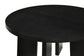 Strouse 3-Piece Round Coffee and End Table Set in Black