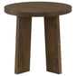 Strouse 3-Piece Round Coffee and End Table Set in Walnut