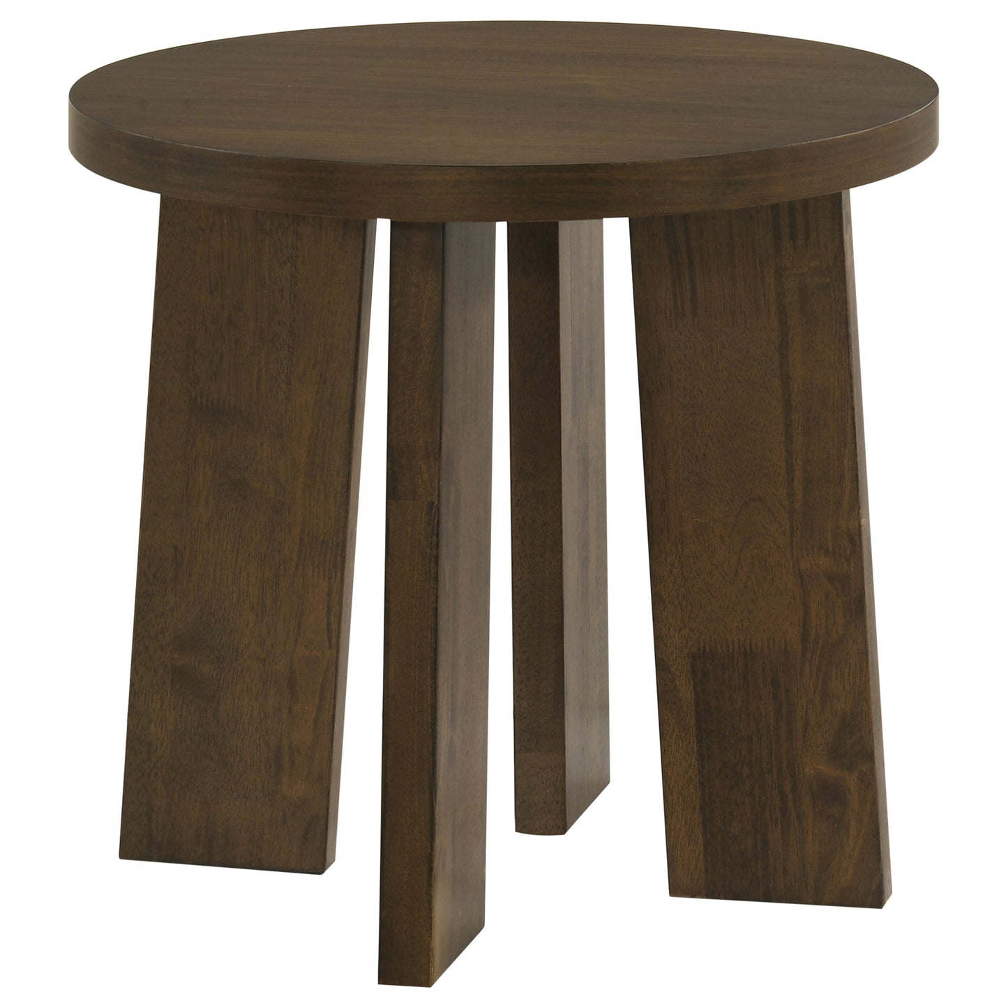 Strouse 3-Piece Round Coffee and End Table Set in Walnut
