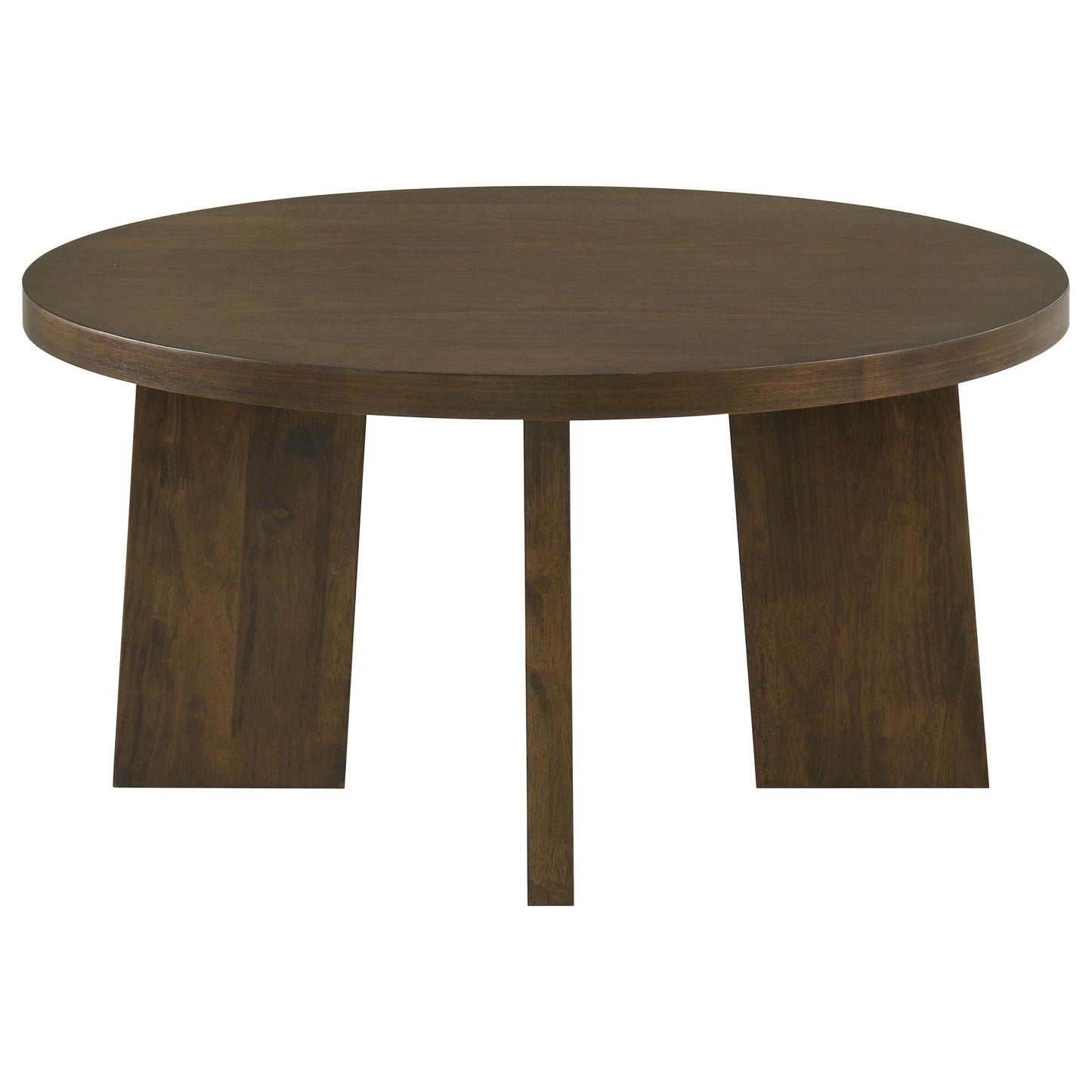 Strouse 3-Piece Round Coffee and End Table Set in Walnut