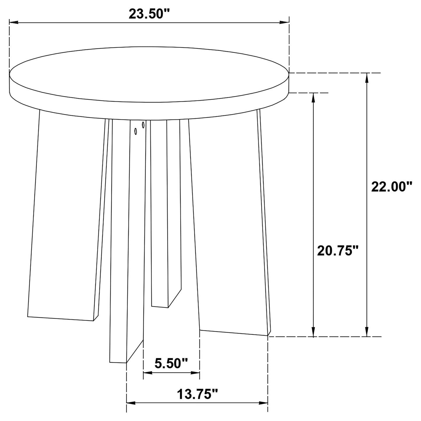 Strouse 3-Piece Round Coffee and End Table Set in Walnut