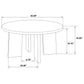 Strouse 3-Piece Round Coffee and End Table Set in Walnut