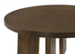 Strouse 3-Piece Round Coffee and End Table Set in Walnut