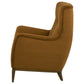 Catala Upholstered High Back Accent Chair Rust and Coffee