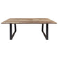 Selwyn 80-inch Live Edge Solid Wood Dining Table Light Sheesham