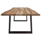 Selwyn 80-inch Live Edge Solid Wood Dining Table Light Sheesham