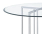 Pace 48-inch Round Glass Top Dining Table Chrome