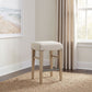 Naser Upholstered Counter Stool Beige and Light Oak (Set of 2)